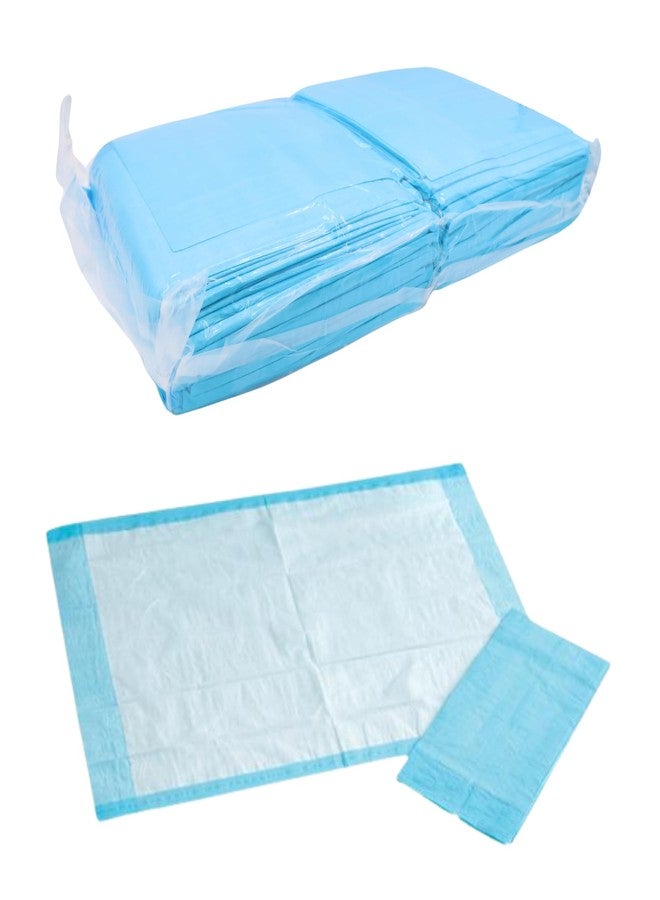 Henry Schein Disposable Underpad Unisex, 23x36 Absorbent, White/Blue -Disposable, Hypoallergenic, Leak Resistant, Poly Backing, Latex-Free – 50 Count - Image 1